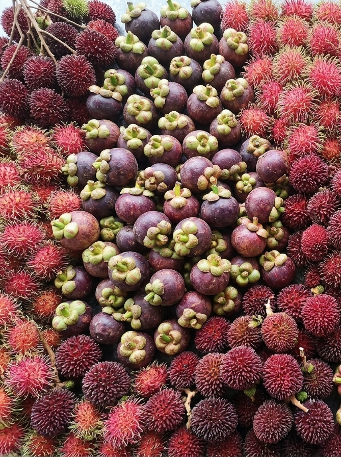 Organic tropical mixed fruits